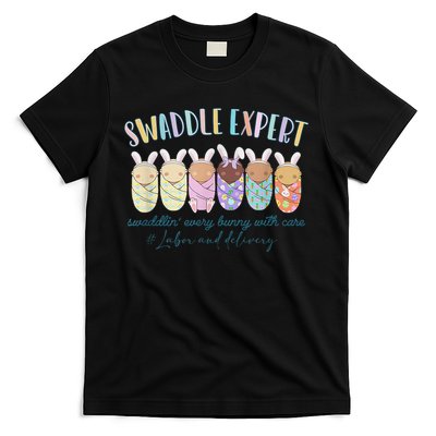 Swaddle Expert Easter Bunny Labor And Delivery Nurse Nicu T-Shirt