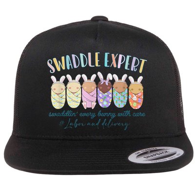 Swaddle Expert Easter Bunny Labor And Delivery Nurse Nicu Flatbill Hat