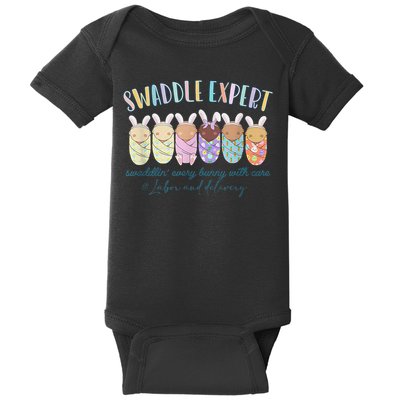 Swaddle Expert Easter Bunny Labor And Delivery Nurse Nicu Baby Bodysuit