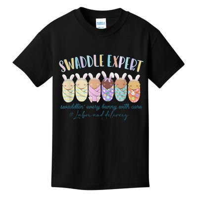 Swaddle Expert Easter Bunny Labor And Delivery Nurse Nicu Kids T-Shirt