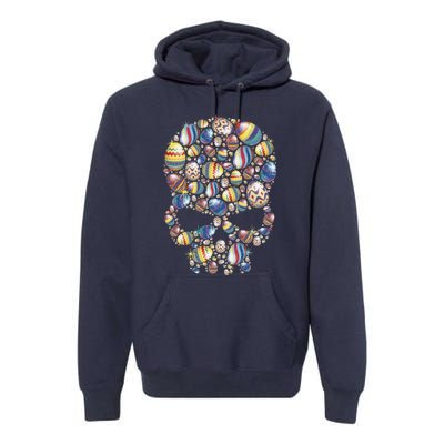 Skull Easter Eggs Skull Made Of Easter Eggs Bunny Premium Hoodie