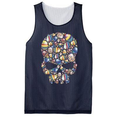 Skull Easter Eggs Skull Made Of Easter Eggs Bunny Mesh Reversible Basketball Jersey Tank