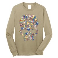 Skull Easter Eggs Skull Made Of Easter Eggs Bunny Long Sleeve Shirt