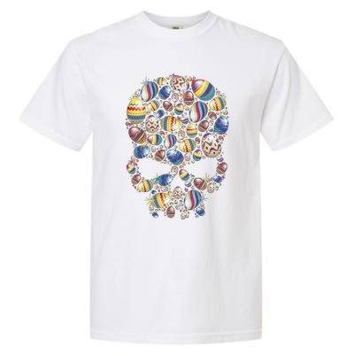 Skull Easter Eggs Skull Made Of Easter Eggs Bunny Garment-Dyed Heavyweight T-Shirt