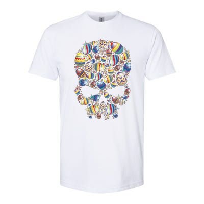 Skull Easter Eggs Skull Made Of Easter Eggs Bunny Softstyle CVC T-Shirt