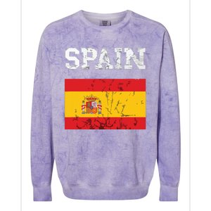 Spain Espana Espanol Spanish Flag Spain Trip Tourist Colorblast Crewneck Sweatshirt