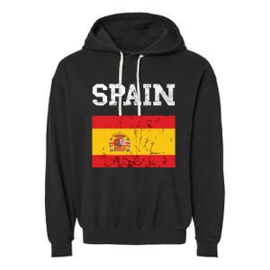 Spain Espana Espanol Spanish Flag Spain Trip Tourist Garment-Dyed Fleece Hoodie