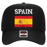 Spain Espana Espanol Spanish Flag Spain Trip Tourist High Crown Mesh Back Trucker Hat