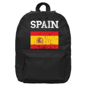 Spain Espana Espanol Spanish Flag Spain Trip Tourist 16 in Basic Backpack