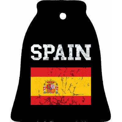 Spain Espana Espanol Spanish Flag Spain Trip Tourist Ceramic Bell Ornament