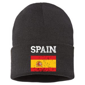 Spain Espana Espanol Spanish Flag Spain Trip Tourist Sustainable Knit Beanie