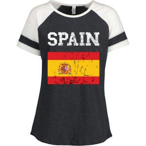 Spain Espana Espanol Spanish Flag Spain Trip Tourist Enza Ladies Jersey Colorblock Tee