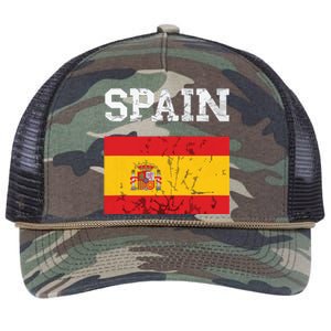 Spain Espana Espanol Spanish Flag Spain Trip Tourist Retro Rope Trucker Hat Cap