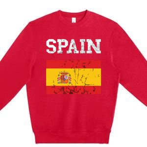 Spain Espana Espanol Spanish Flag Spain Trip Tourist Premium Crewneck Sweatshirt