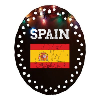 Spain Espana Espanol Spanish Flag Spain Trip Tourist Ceramic Oval Ornament