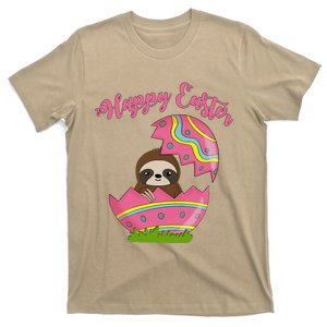 Sloth Easter Egg Happy Graphic,, Women T-Shirt