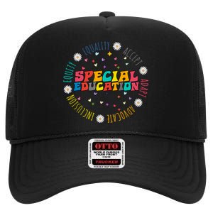 Special Education Equality Cute High Crown Mesh Back Trucker Hat