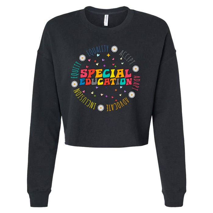 Special Education Equality Cute Cropped Pullover Crew