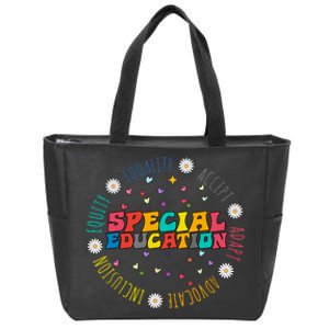 Special Education Equality Cute Zip Tote Bag