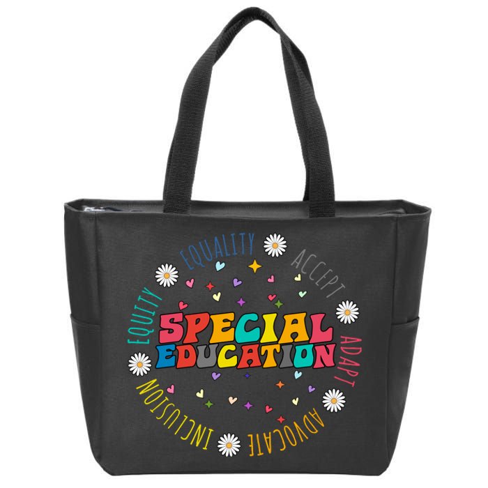 Special Education Equality Cute Zip Tote Bag