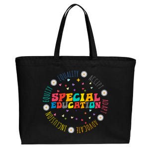 Special Education Equality Cute Cotton Canvas Jumbo Tote