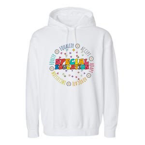 Special Education Equality Cute Garment-Dyed Fleece Hoodie