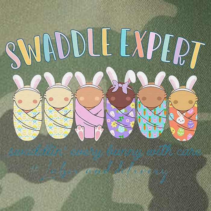 Swaddle Expert Easter Bunny Labor And Delivery Legacy Tie Dye Trucker Hat