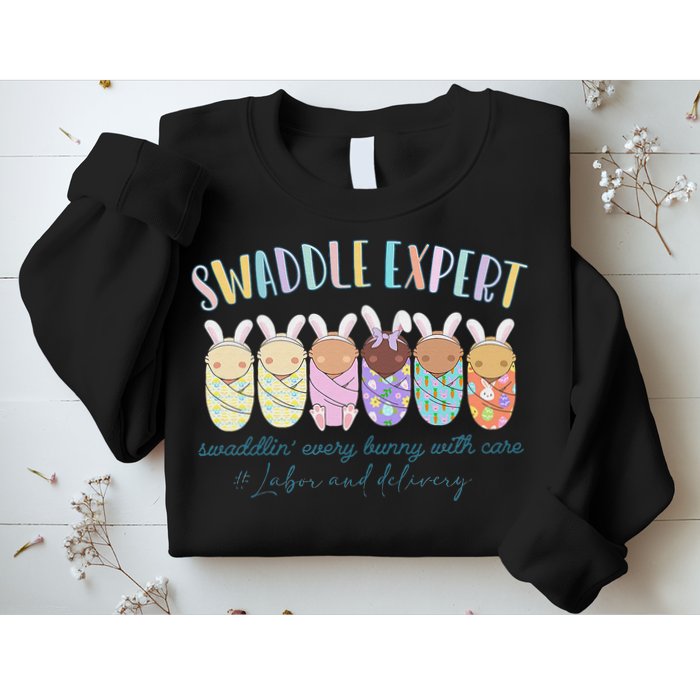 Swaddle Expert Easter Bunny Labor And Delivery Sweatshirt