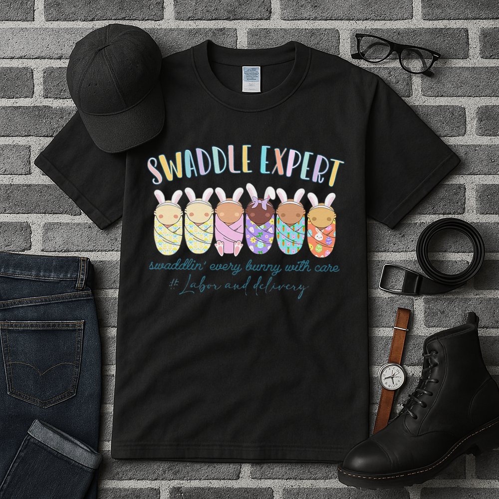 Swaddle Expert Easter Bunny Labor And Delivery Tall T-Shirt