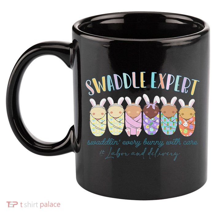 Swaddle Expert Easter Bunny Labor And Delivery 11oz C Handle Ceramic Mug