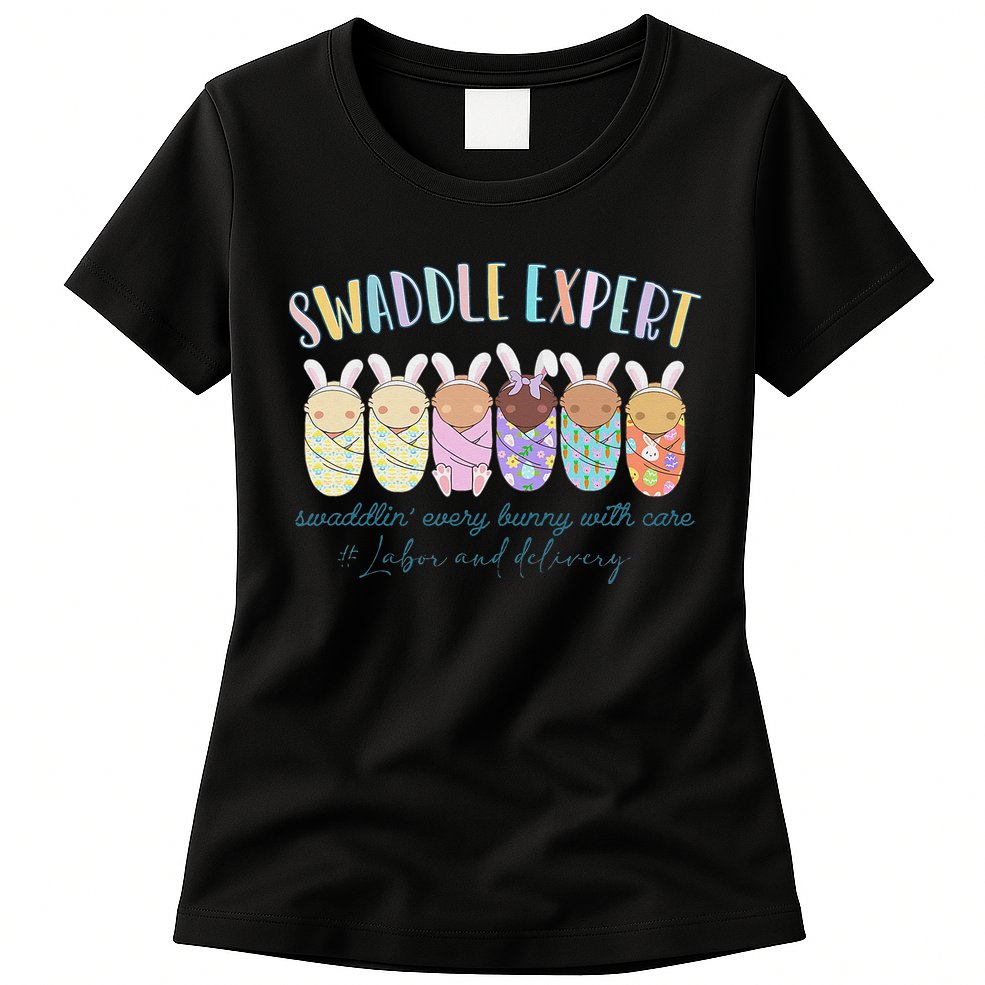 Swaddle Expert Easter Bunny Labor And Delivery Womens T-Shirt