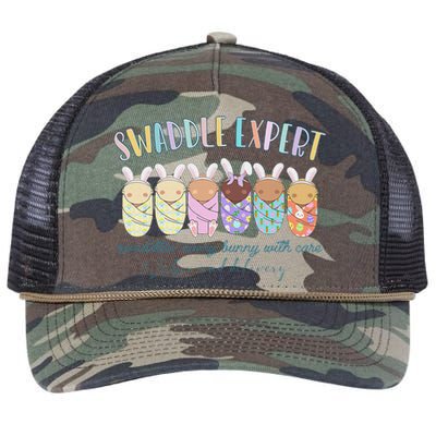 Swaddle Expert Easter Bunny Labor And Delivery Retro Rope Trucker Hat Cap