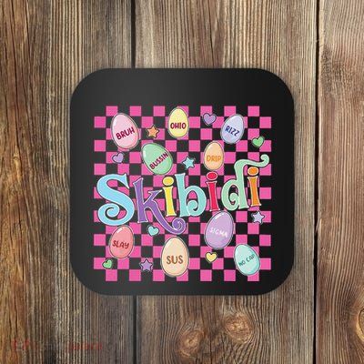 Skibid.I Easter Egg Hunt Day Funny No Cap Rizz Meme Easter Coaster