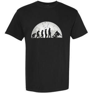 Surfing Evolution Evolution Of Man Surfer Garment-Dyed Heavyweight T-Shirt