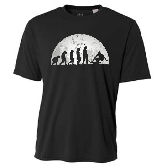 Surfing Evolution Evolution Of Man Surfer Cooling Performance Crew T-Shirt