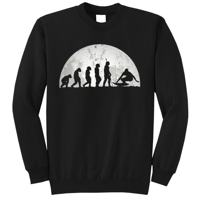 Surfing Evolution Evolution Of Man Surfer Sweatshirt