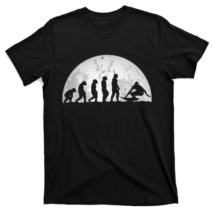 Surfing Evolution Evolution Of Man Surfer T-Shirt