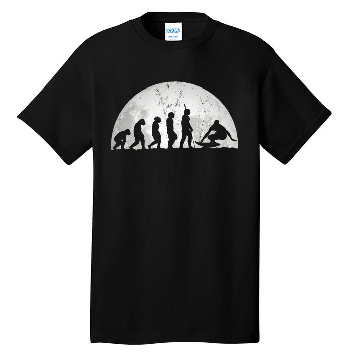 Surfing Evolution Evolution Of Man Surfer Tall T-Shirt