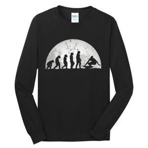 Surfing Evolution Evolution Of Man Surfer Tall Long Sleeve T-Shirt