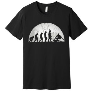 Surfing Evolution Evolution Of Man Surfer Premium T-Shirt