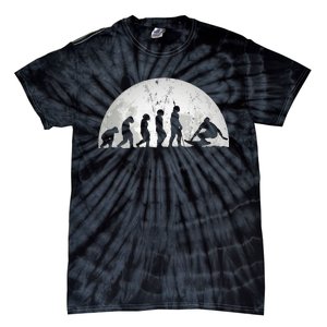 Surfing Evolution Evolution Of Man Surfer Tie-Dye T-Shirt