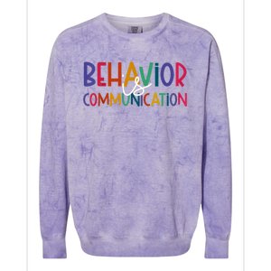 Special Education Ed Teacher Behavior Is Communication Gift Colorblast Crewneck Sweatshirt