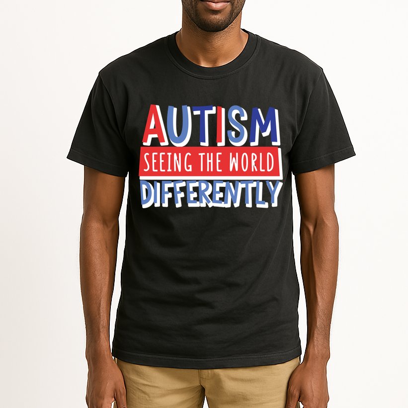 Seeing The World Differently Autism Awareness Tall T-Shirt