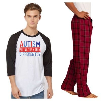 Seeing The World Differently Autism Awareness Raglan Sleeve Pajama Set