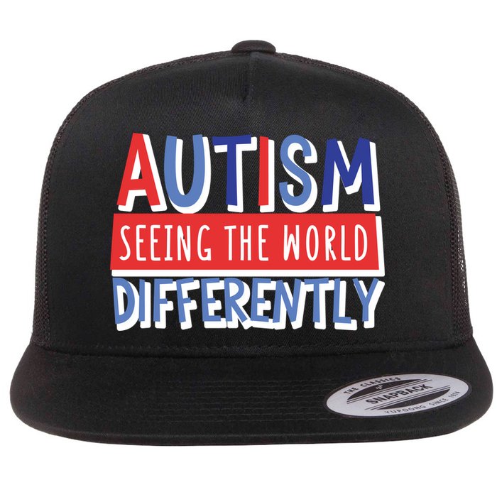 Seeing The World Differently Autism Awareness Flatbill Hat