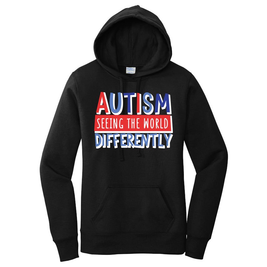 Seeing The World Differently Autism Awareness Women's Pullover Hoodie