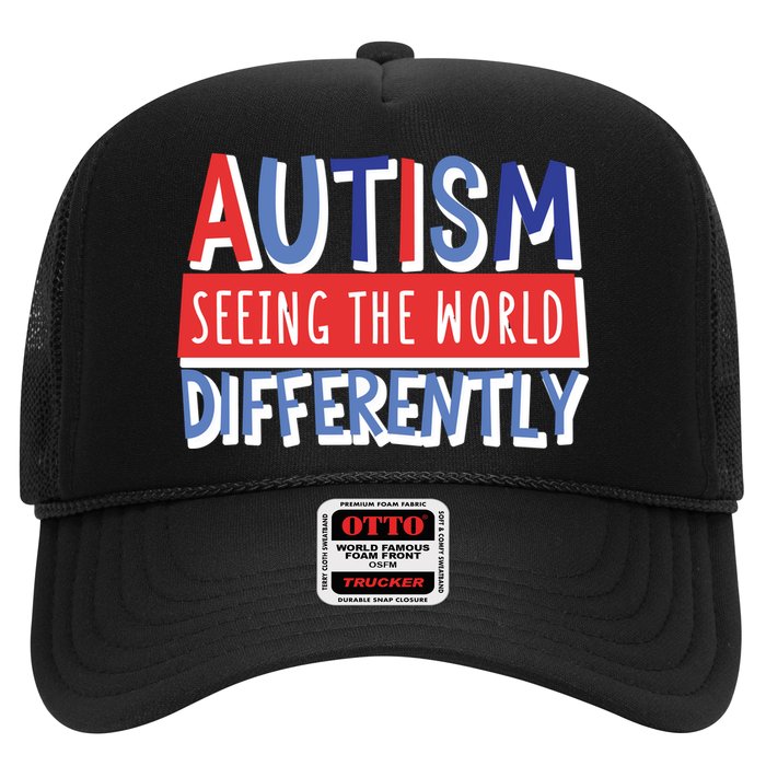 Seeing The World Differently Autism Awareness Trucker Hat