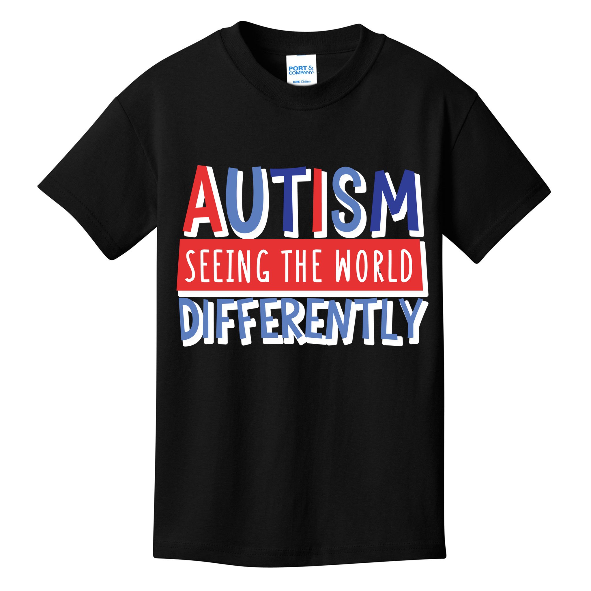 Seeing The World Differently Autism Awareness Kids T-Shirt