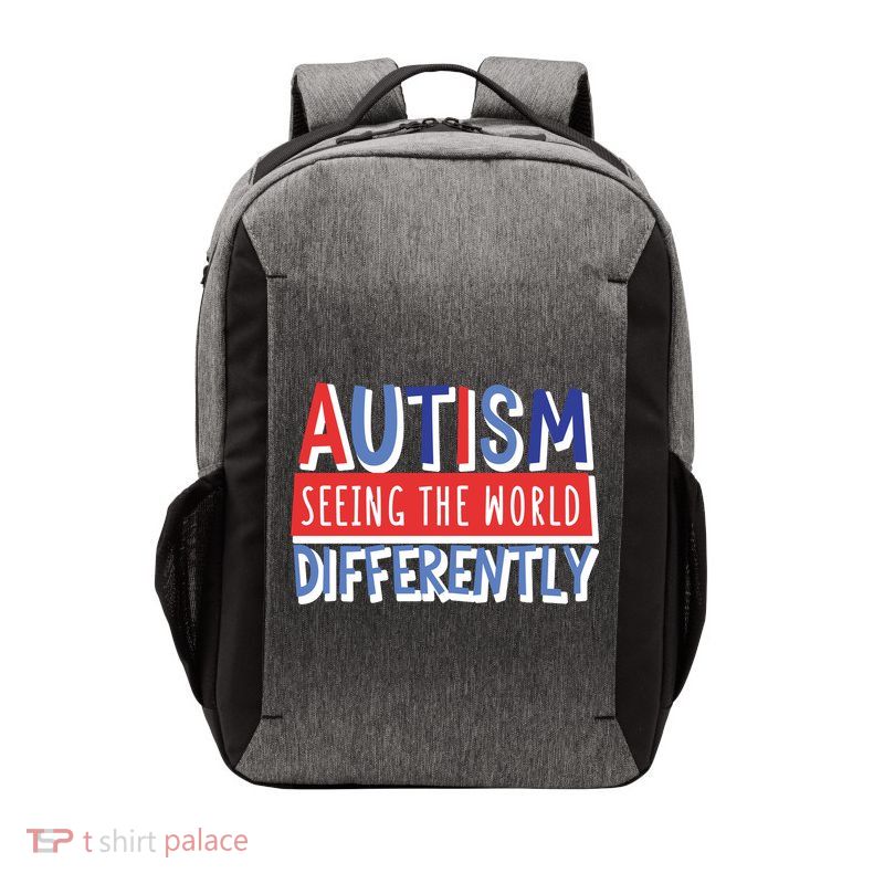 Seeing The World Differently Autism Awareness Vector Backpack