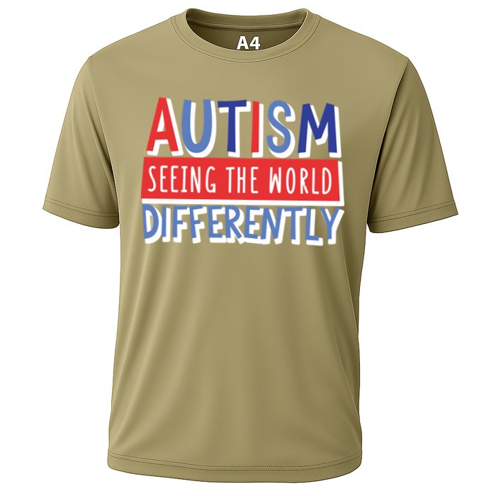 Seeing The World Differently Autism Awareness Cooling Performance Crew T-Shirt